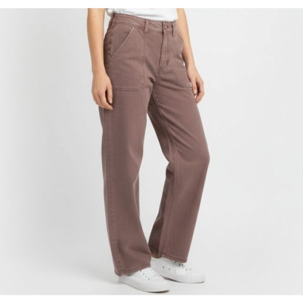 PILCRO Military Boyfriend Trouser Size 27 Weathered Brown Pant Utility Anthro
